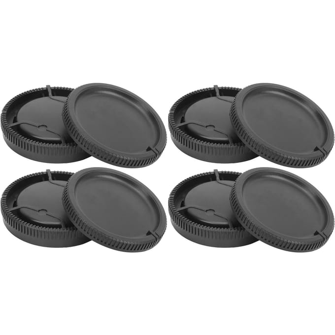 4 Stuks Lens Achterkap Body Voorkap Set voor Sony A Mount Lens Camera Body Zwart gray