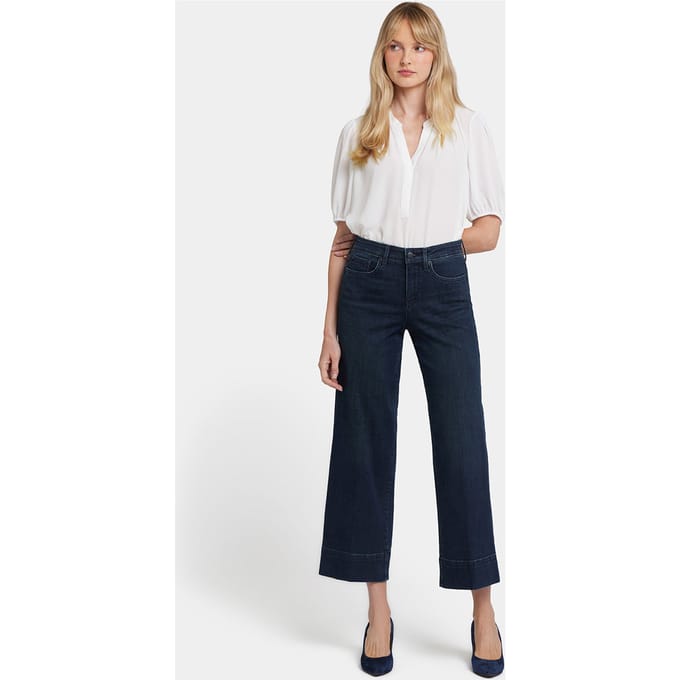 Teresa Wijde Been Enkel Jeans | Obsidiaan Blauw
