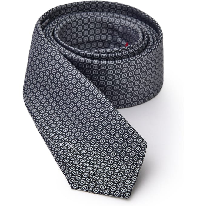 7 cm das in donkere grijze zijde Jil Sander
