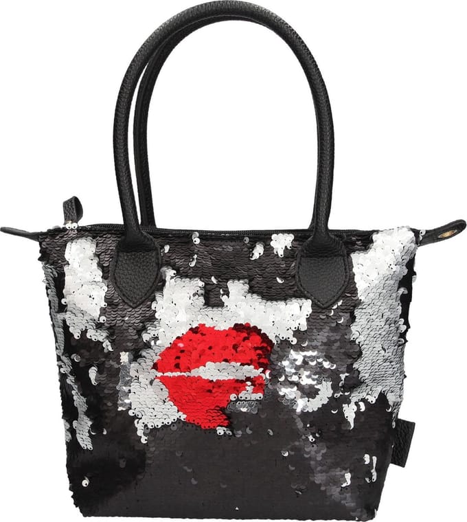 Depesche Trend LOVE handtas, met strijkpailletten