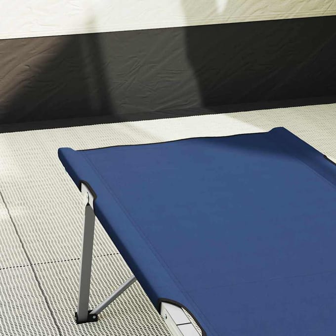 vidaXL - Opvouwbaar - Campingbed - Blauw - 194 - x - 62,5 - x - 42,5 - cm