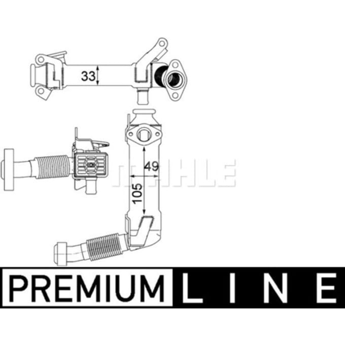 EGR-klep uitlaatgasRadiator MAHLE CE 21 000P
