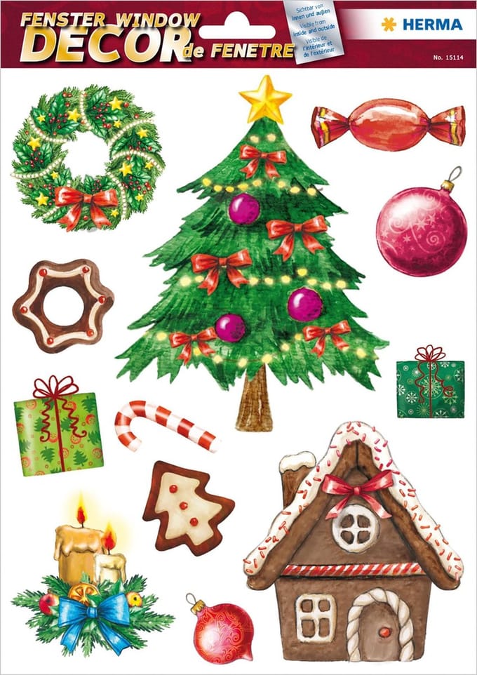 HERMA 15114 Raamstickers Decor Kerst - Taferelen