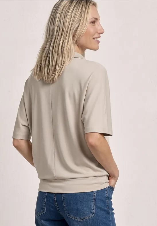Poloshirt met elastische tailleband