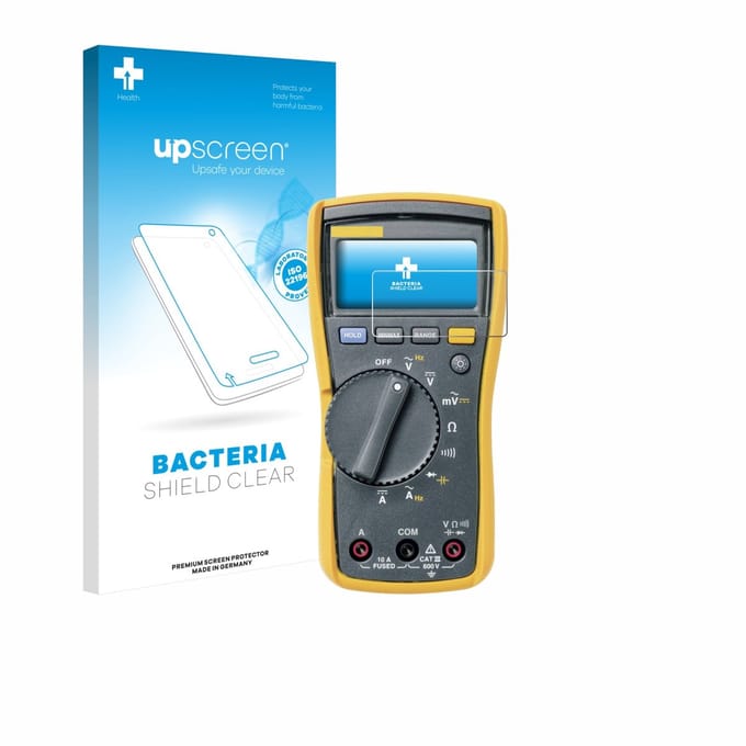 upscreen - Screenprotector voor Fluke MultiMeter 115 - Folie Beschermfolie transparant antibacterieel