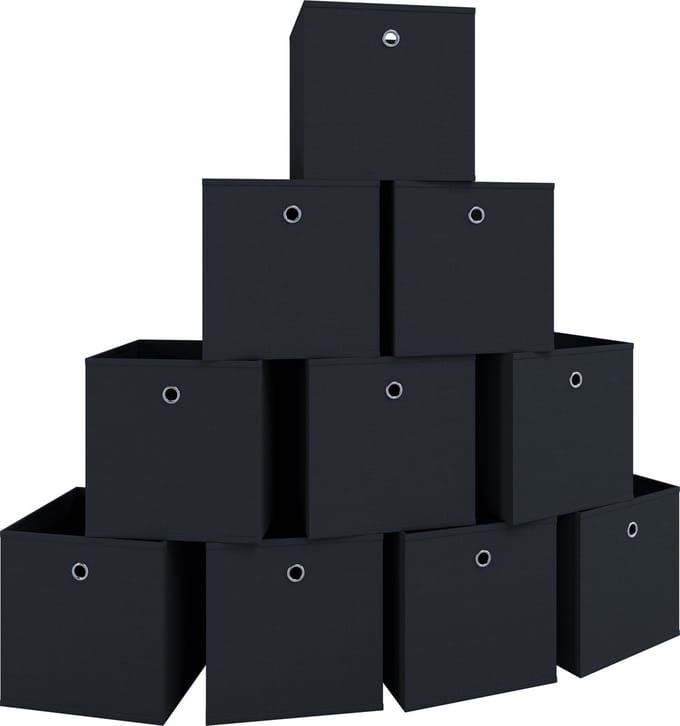 Set van 10 vouwdozen vouwdoos stoffen doos vouwdozen plank doos opbergdozen