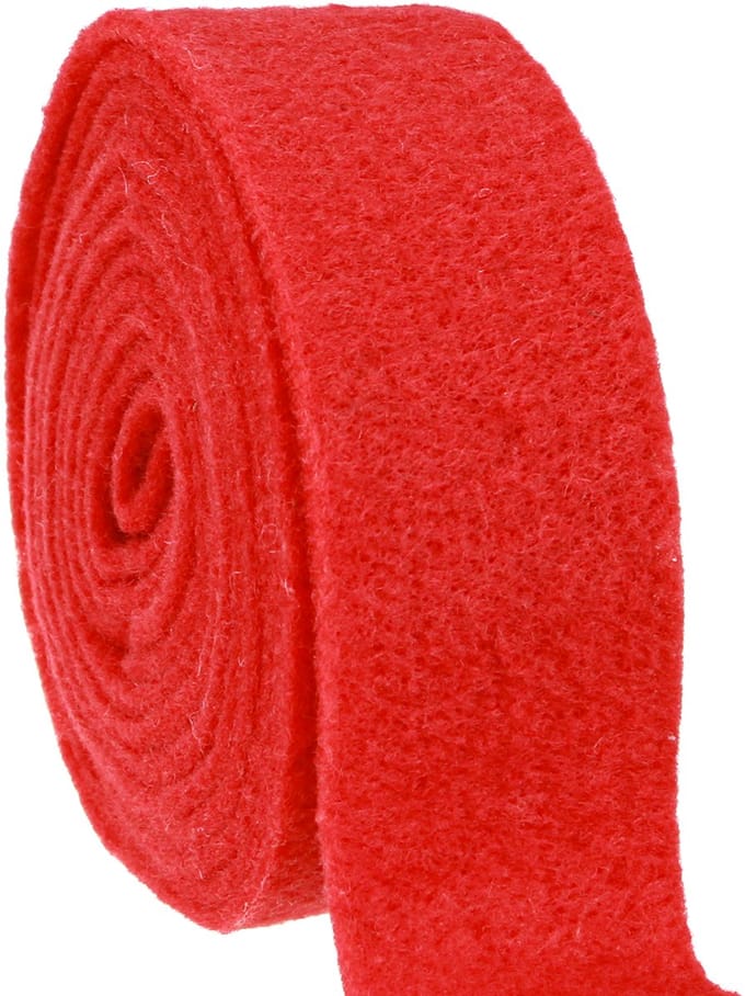Vilten lint rood 7.5cm 5m