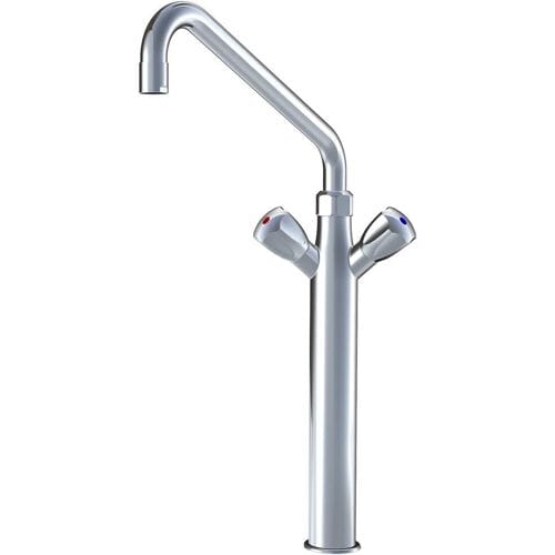 KWC Gastro two-handle sink mixer with high base for professional kitchen, projection 30 cm