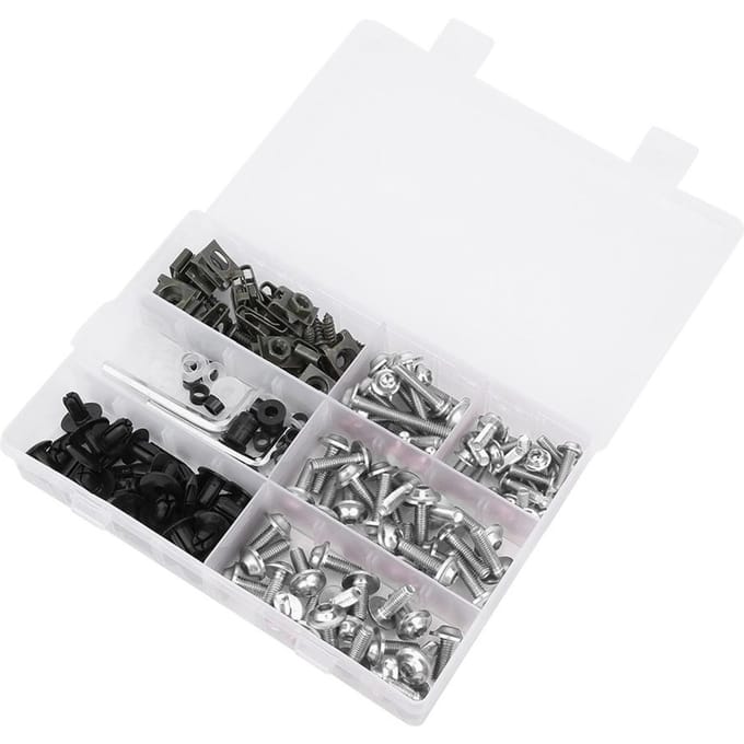 198 stuks Set Windscherm Kuip Schroeven M5 M6 Bouten Kit Motorfiets Accessoire