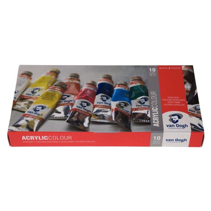 Van Gogh Acrylverf basisset met 10 kleuren in tubes van 40 ml