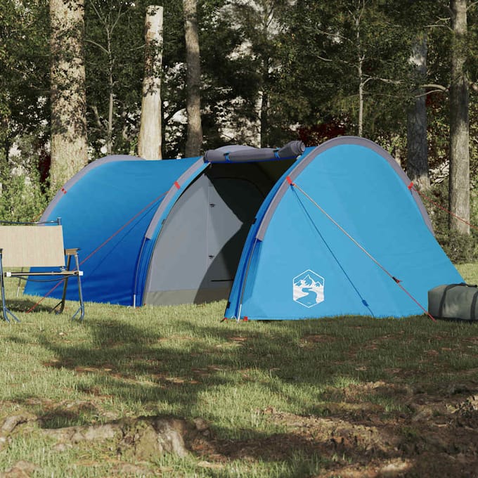 vidaXL - Tunneltent - 4-persoons - waterdicht - blauw