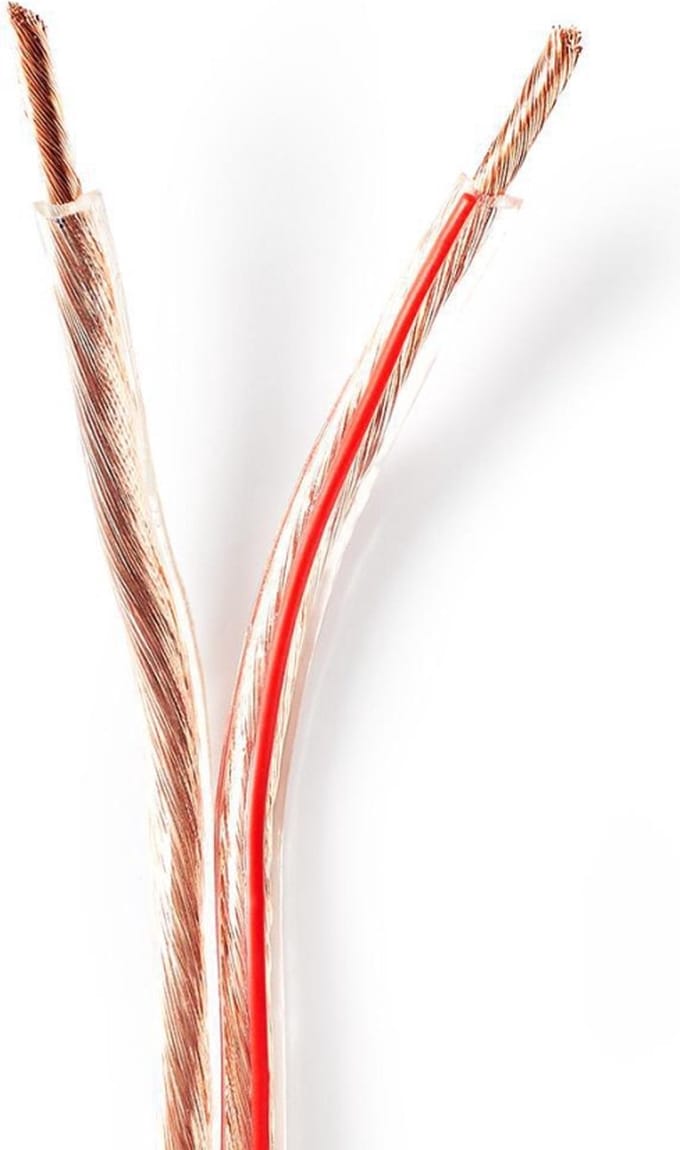Nedis CABR4000TR500 Speaker-kabel 2x 4,00 Mm2 50,0 M Op Rol Transparant
