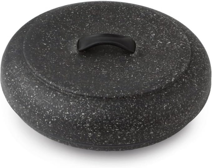 Extra Grote Magnetron Tortilla Warmer met Graniet Patroon - Ideaal voor Thuisgebruik