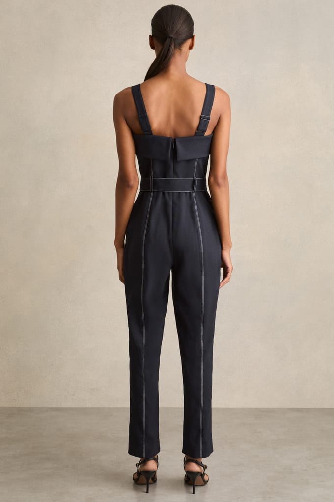 Reiss Structured Jumpsuit Navy Taglia: 4 | Tute Outlet | Donna | Blu