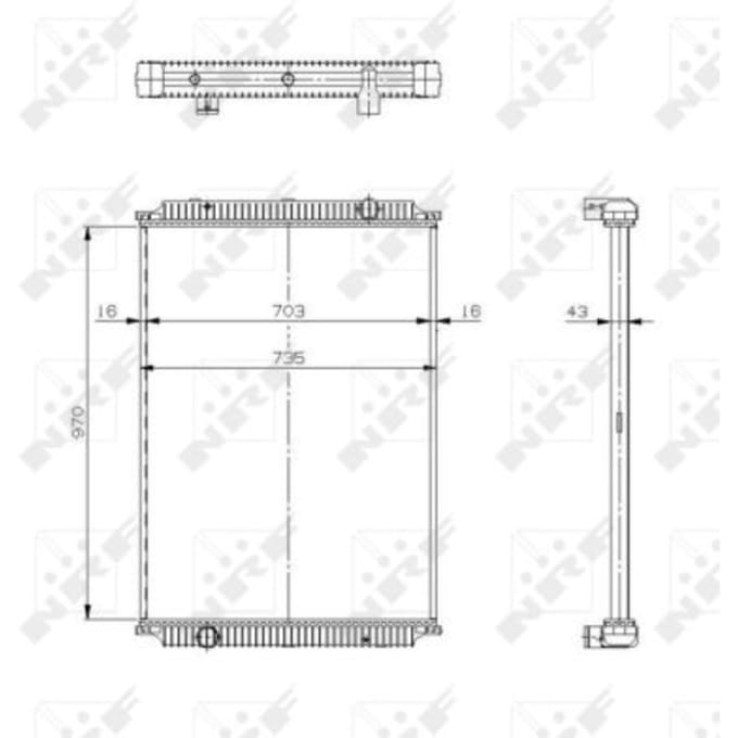 Radiator, motorkoeling NRF 509564