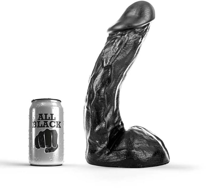 All Black - XXL Dildo - 27.5 x 6 cm - Zwart