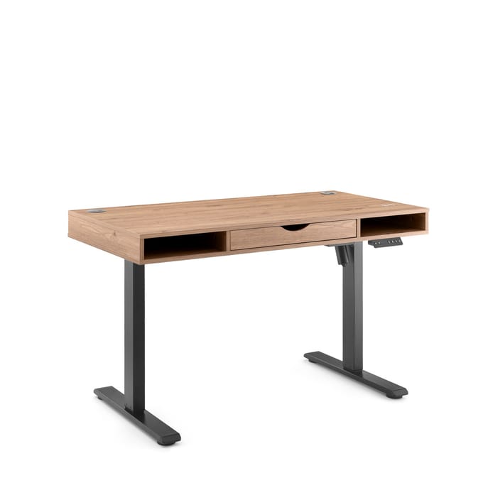 Bureau Worktime Style 120 x 60 elektrisch in hoogte verstelbaar eiken/zwart hjh OFFICE