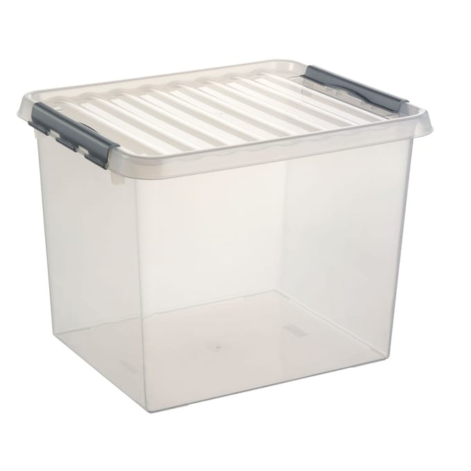Opbergdoos Sunware Q-line - deksel - sluitclips - L 500 x B 400 x H 380 mm- 52 l