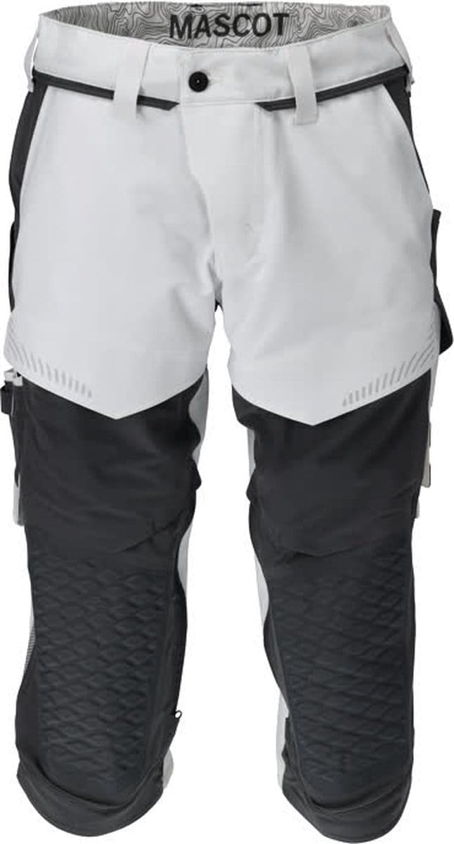 Mascot Customized Driekwart broek met kniezakken 22249-605 - wit/steengrijs - C44