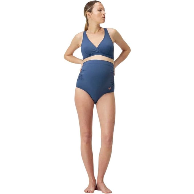 Speedo Dames/Dames Mathi Wai Zwangerschapsbikiniset met hoge taille (Blauw)