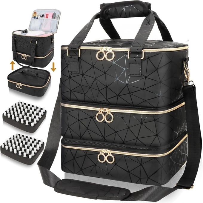 DYNA® Nagellak Koffer - Nagellak - Zwart - ‎24cm x 28cm x 33cm