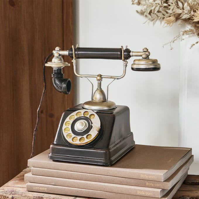 LOBERON Decoratietelefoon Upavon zwart
