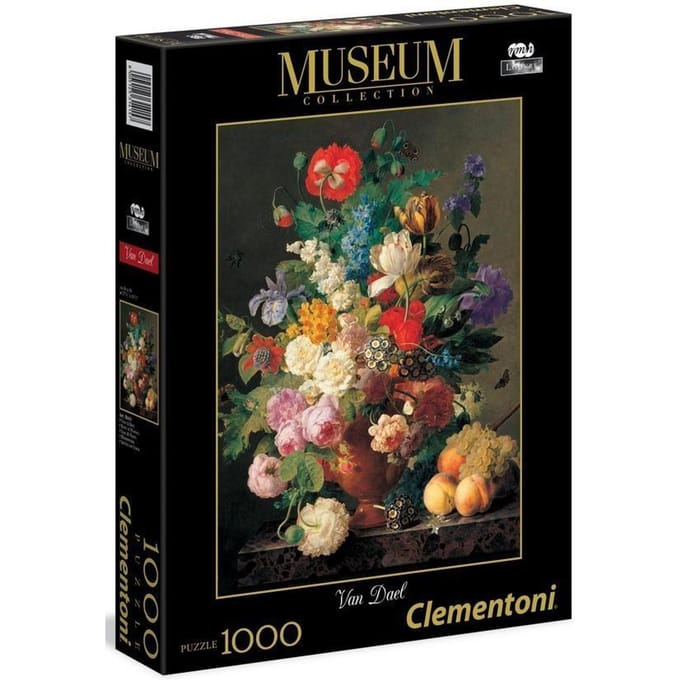 Clementoni - Puzzel - 1000 Stukjes - Van Dael: Vase de Fleur (Museum) - Puzzel Voor Volwassenen