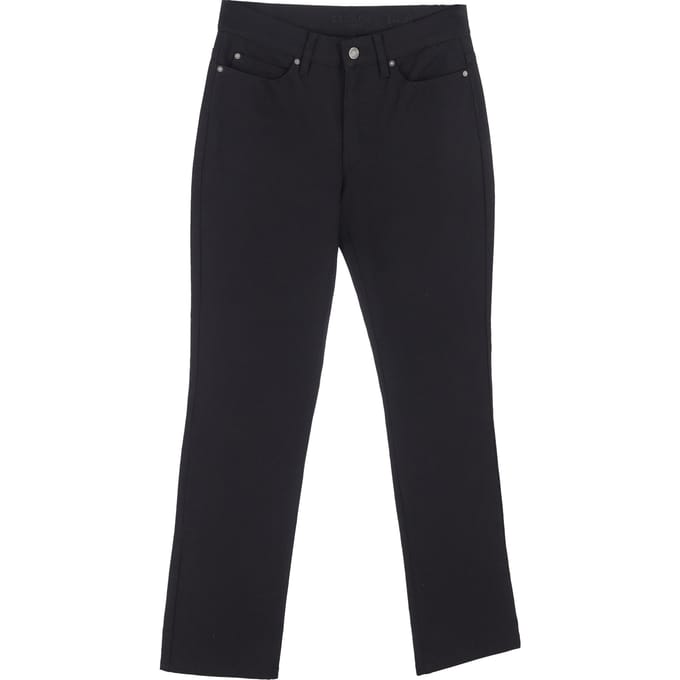 Escada Sport High-Rise Straight-Leg Jeans in Black Cotton Denim