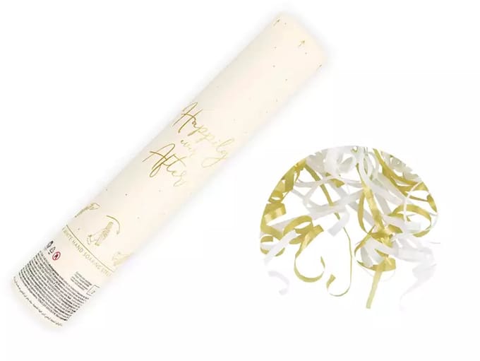 Stick Streamers Wit & Goud – 25 cm