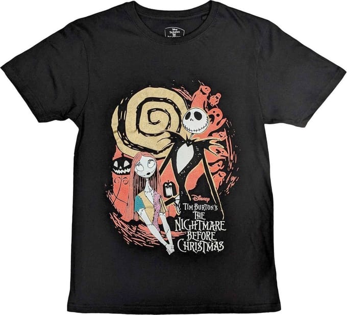 Disney The Nightmare Before Christmas - Ghosts Heren T-shirt - M - Zwart