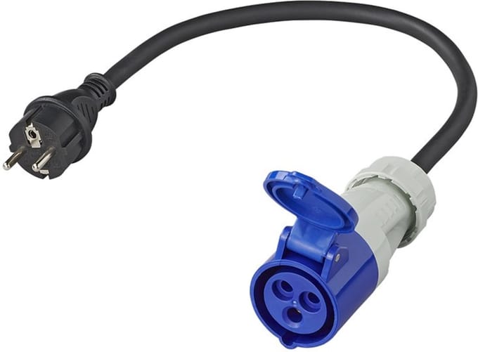 ProPlus Verloopkabel - 40 cm - Schuko naar CEE - 3 x 2.5 mm² - IP44 - Camping en Boot