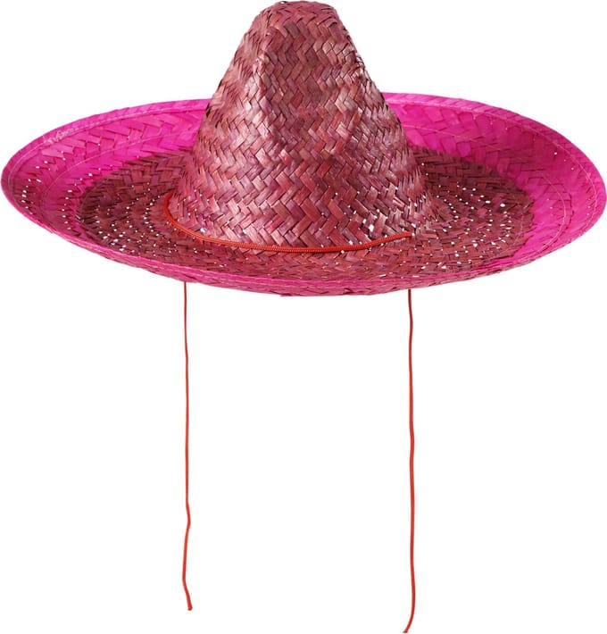 Mexicaanse sombrero roze
