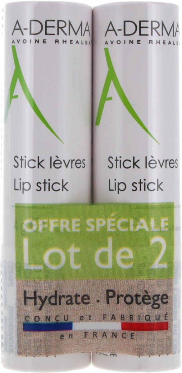 A-DERMA Lip Stick Set van 2 x 4 g