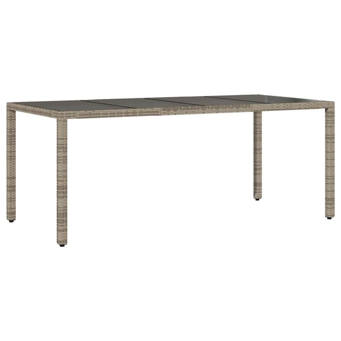 vidaXL - 9-delige - Bistroset - met - kussens - poly - rattan - grijs