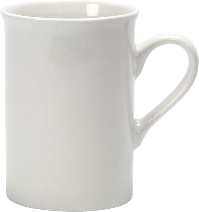 Mokken, H: 10 cm, d 7,4 cm, 245 ml, wit, 1 stuk