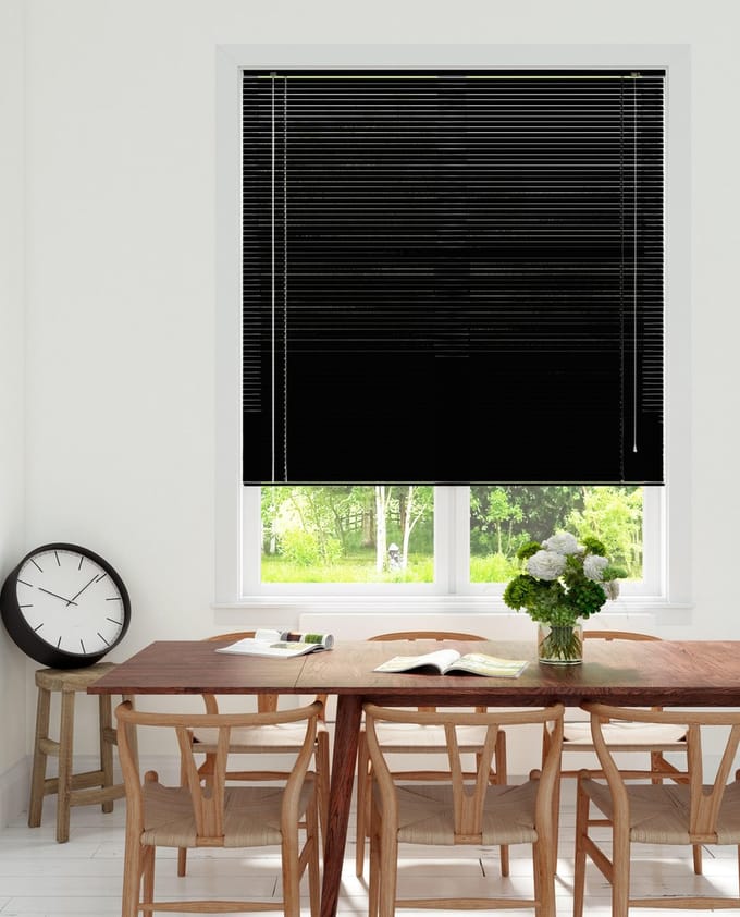 Decosol Jaloezie Horizontaal Aluminium Zwart 25mm 160x180cm