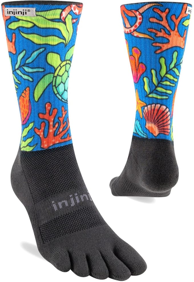 Injinji Trail Midweight Crew - Blauw/Groen - 37-40