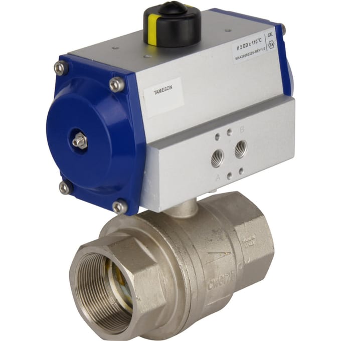 G4'' 2-Weg Messing Pneumatische Kogelkraan Veer Open - BL2BA