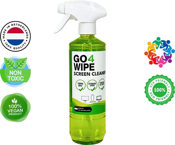 Nieuw! Verbeterde formule – Go4Wipe Regular 500ml Screencleaner