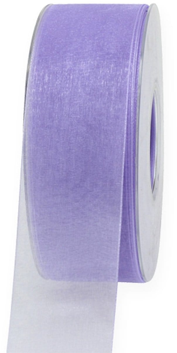 Organza lint met zelfkant 40mm 50m lichtpaars