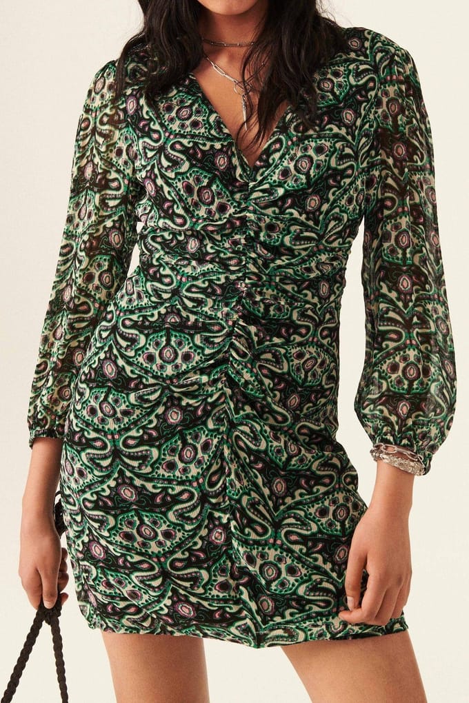 BA&SH Robe Fanny Vert Taglia: M | Abiti Mini Outlet | Donna