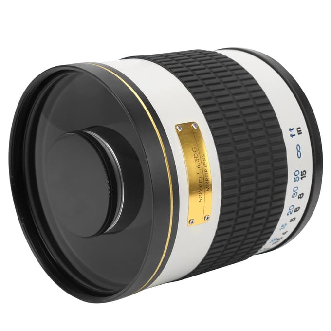 500mm F6.3 Telefoto Spiegel Lens met Adapterring voor Olympus M43 Mount Mirrorless Camera Blanc wit