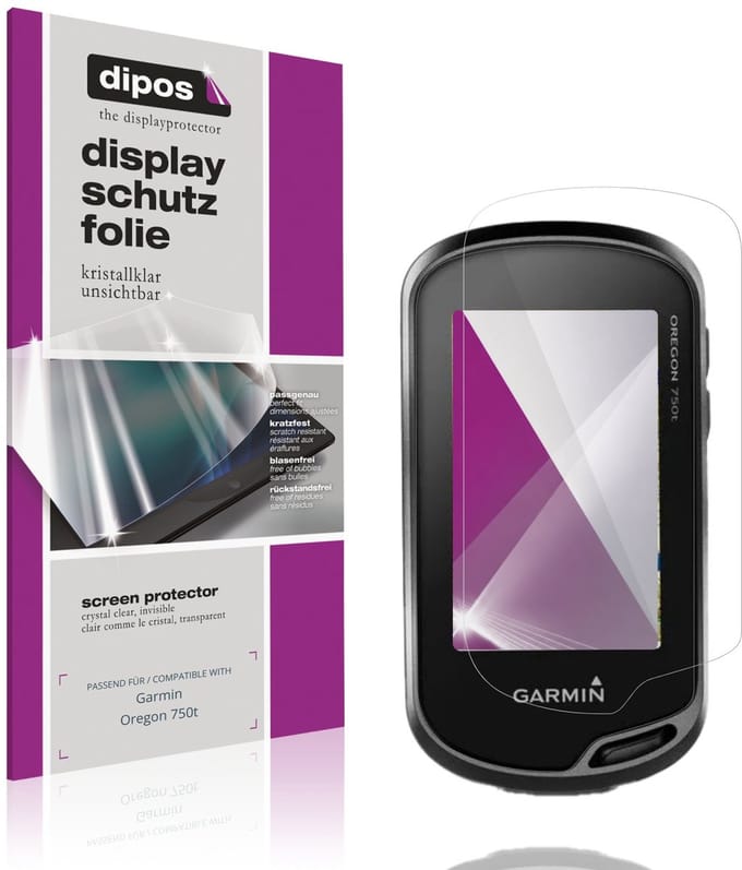 dipos – 2x Beschermfolie geschikt voor Garmin Oregon 750t | Krasbestendige & heldere Screenprotector Ultra-Thin
