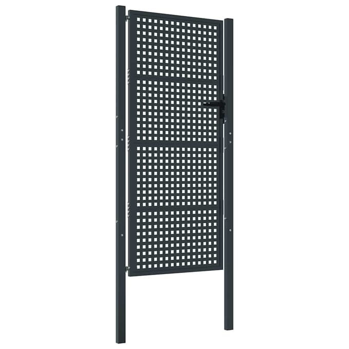 vidaXL - Tuinpoort - Antraciet - 100x175 - cm - Staal
