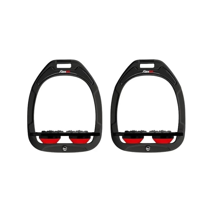 Platte Ultra Grip Aluminium/Black/Red Stirrup Flex-On Green Composite