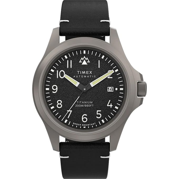 Timex Expedition North Automatic TW2V54000 Horloge - Leer - Zwart - Ø 41 mm