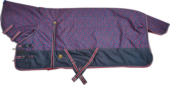 MHS Winterdeken Rebel 300 gram vaste hals 60/80 cm Red Dots