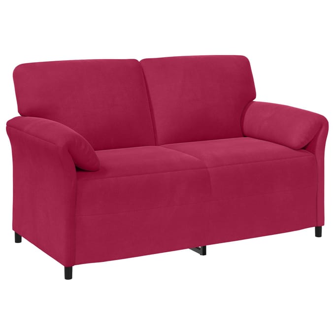 vidaXL - 2-Zits - Sofa - Wijnrood - 158 - x - 83 - x - 95 - cm - Fluweel