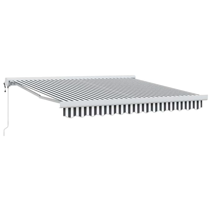 vidaXL - Uitschuifbare - luifel - Antraciet - en - Wit - 300 - x - 250 - cm