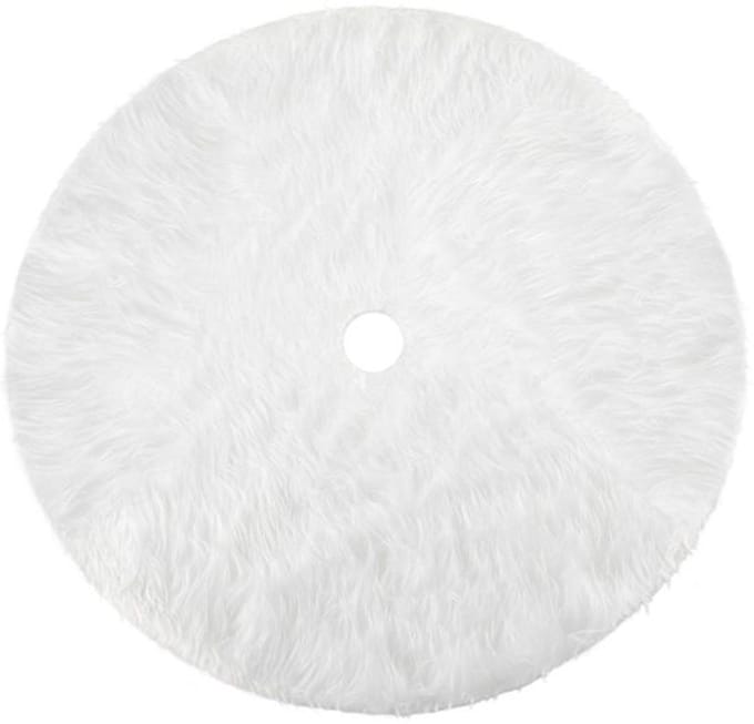 Allecto - Kerstboomrok - Imitatiebont - 150 cm - Witte kerstboom mat